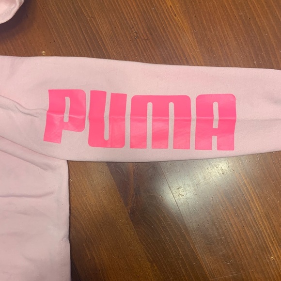 Girls Pink Puma Sweater - Picture 3 of 3